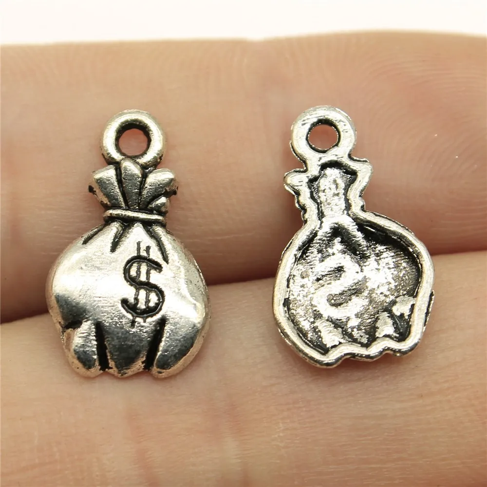 

20 штук 19x11 мм воздушной прелести для привлечения денег, Чарующее ювелирное деньги браслеты с подвесками, сумочка для денег для изготовления ...