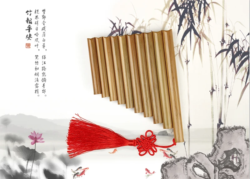 Китайский народный музыкальный инструмент Pan Flute Bamboo Panflute 10 труб духовой инструмент Panpipes Flauta ручной работы легко носить с собой