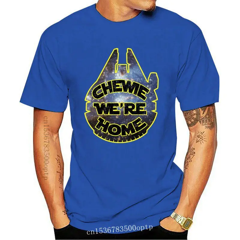 

chewie, we're home falcon t shirt Customize Short Sleeve Crew Neck Standard Graphic Comfortable Formal shirt