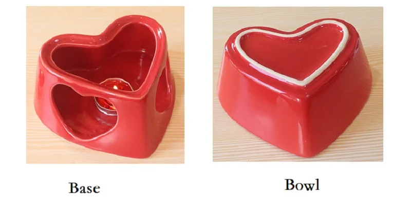 ice cream fondue tool Chocolate podjarka furnace ceramic heart bowl color |