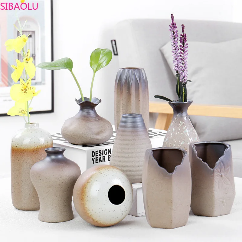 Керамическая ваза ручной работы керамическое украшение в японском стиле