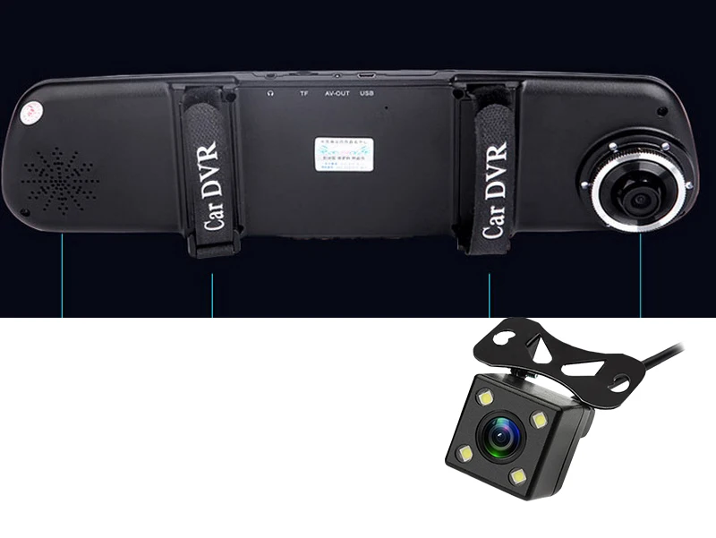 Автомобильная камера зеркало заднего вида Автомобильный видеорегистратор видео