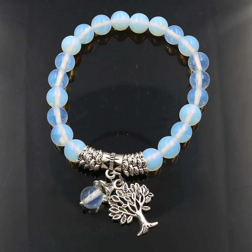 XSM 8 мм Опал круглые бусины четки браслеты цветок лотоса Рейки Исцеление Древо