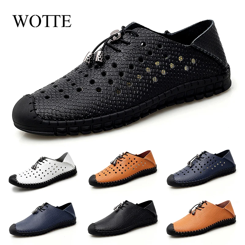 

Лоферы мужские с низким верхом, дышащие удобные туфли, без застежки, повседневная обувь, ручная работа, размеры 38-48, весна-лето