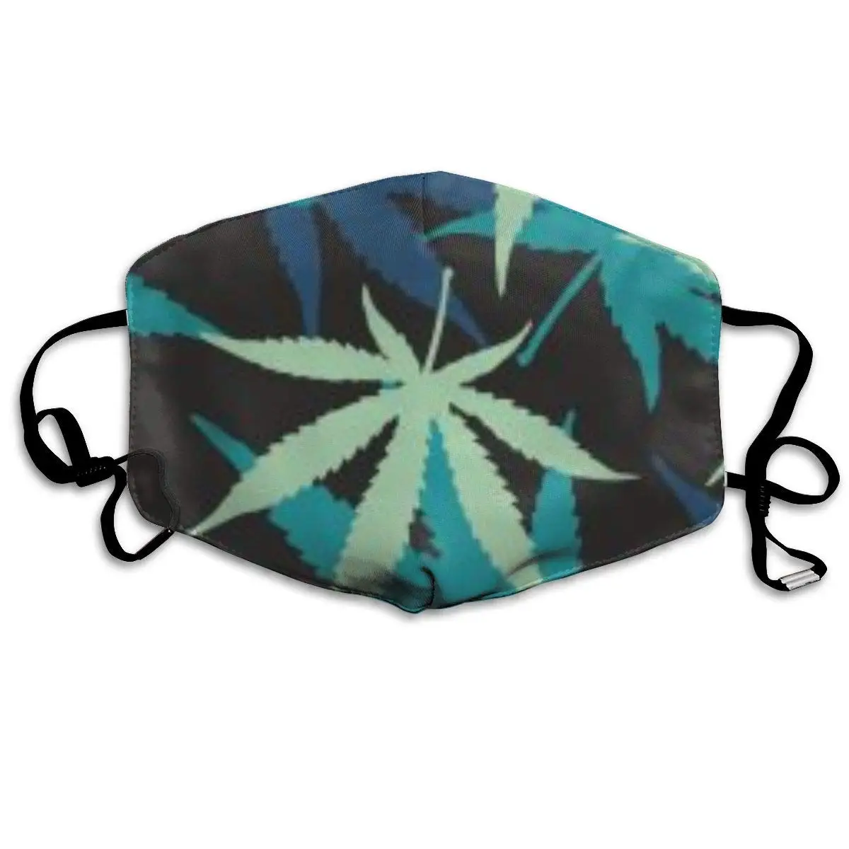 

Women Men Teens Washable Reusable Face Masks with Elastic Ear Loop, Anti Dust Pollution Face Mask (Weed Leaf Green)