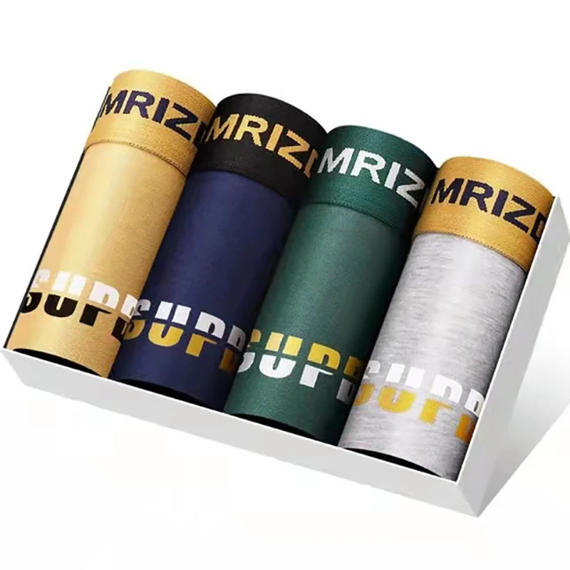 

Новое мужское нижнее белье 4 шт./лот, мужские удобные хлопковые боксеры, модные мужские трусы с принтом, мужские боксеры, шорты, горячая распр...