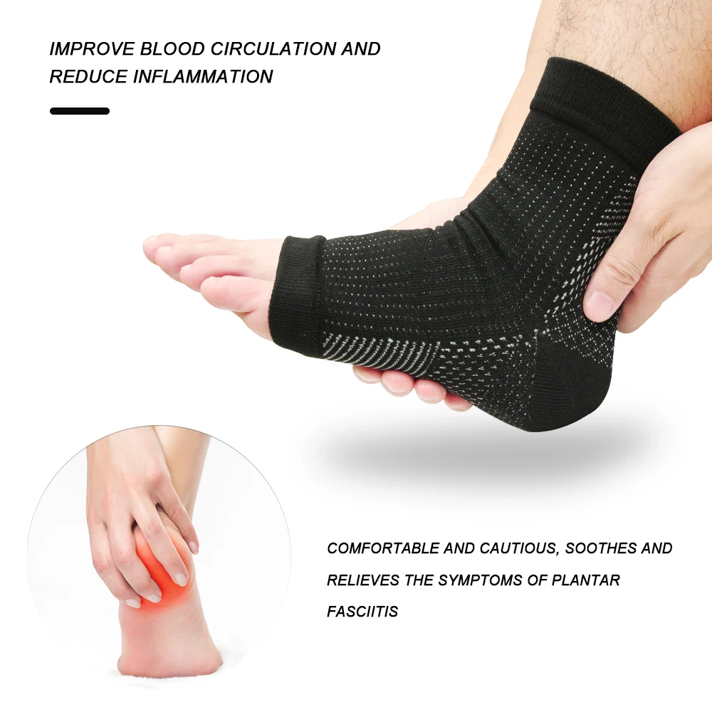 1 пара компрессионных носков для ног Angel Sleeve Plantar Fasciitis анти усталость мужчин и