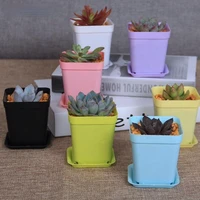 new 10pcspack flowerpot square plastic nursery garden desk home decor candy colorcolor can be private chat me
