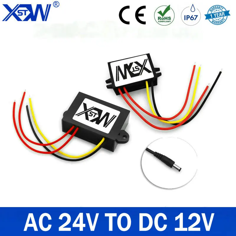 

24V AC to 12V DC Converter 1A 2A 3A 4A 5A AC to DC Step Down Converter with DC USB Output
