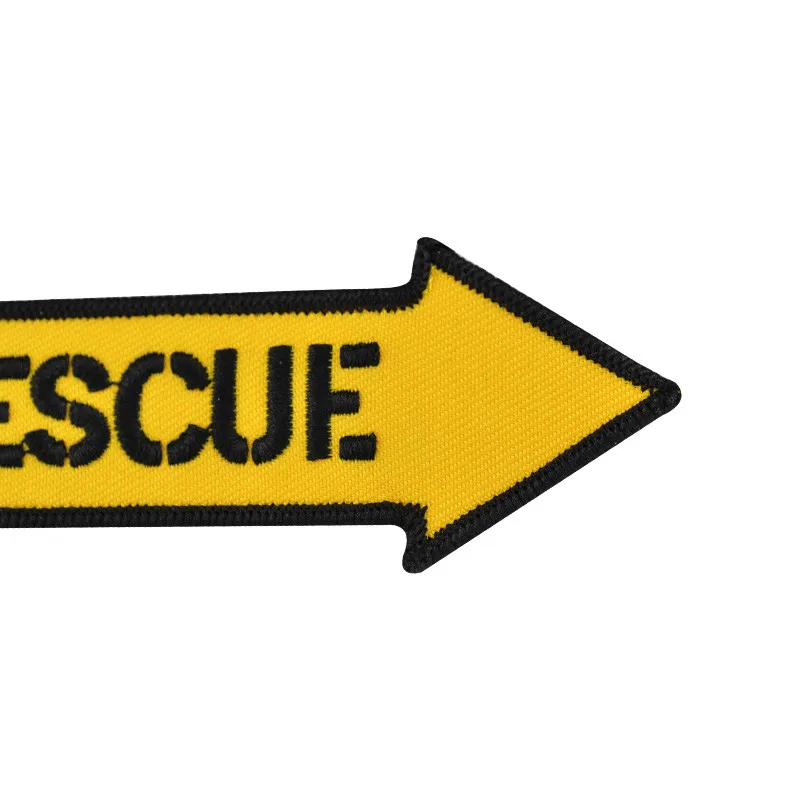 Чемодан бирка Вышивка Багажная Бирка спасти желтая стрелка формы с логотипы