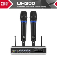 xtuga uh300 wireless microphone uhf with echo effect bluetooth full metal karaoke mic 50 selectable channels 80m for family ktv