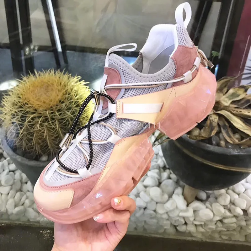 Новинка модные кроссовки для женщин разноцветные замшевые туфли на платформе с