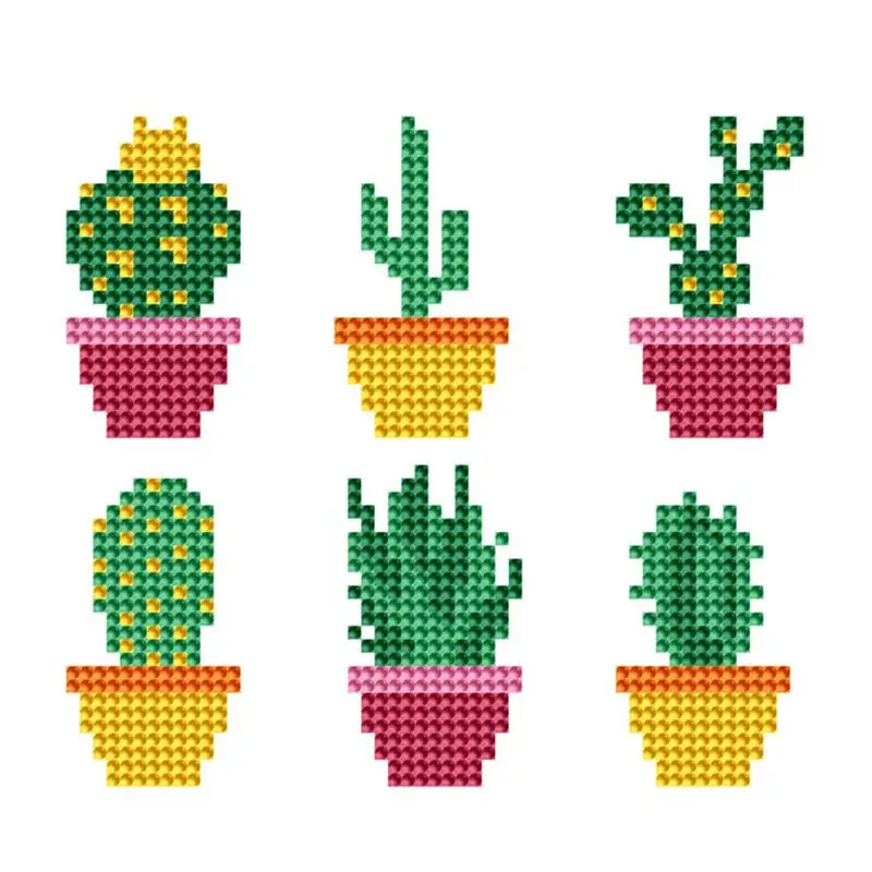 DIY стикер для алмазной живописи креативный дизайн мультяшного кактуса наклейка