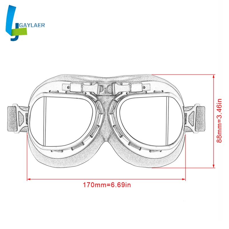

Motocross Goggles Helmet Steampunk Copper Flying Motorcycle Glasses Pilot Biker Eyewear Goggle Protective Gear