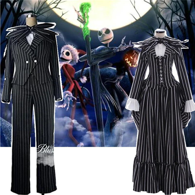 Cartoon Anime The Nightmare Before Christmas Jack Clothing Halloween Masquerade Party Jack Skellington Cosplay Prop Costume