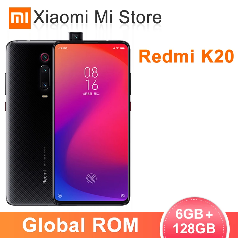 Xiaomi Redmi K20 смартфон с восьмиядерным процессором Snapdragon 730 ОЗУ 6 ГБ ПЗУ 128 48 Мп + 20 МП 4000