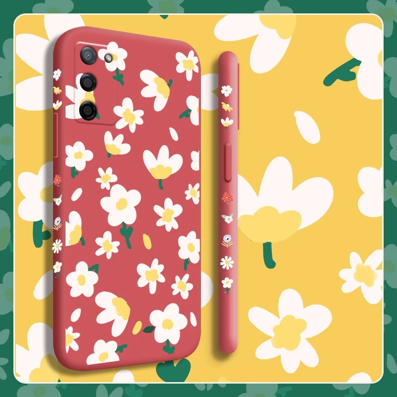 

Для oppo a35 2021 a55 A72 4G a72 5G A93 5G A95 5G красивый цветочный чехол из силикона