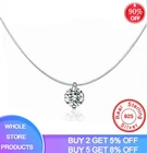 Модный чокер, невидимое ожерелье из лески с кристаллами, подвеска на шею из циркона, Женская цепочка до ключиц, Женский ошейник