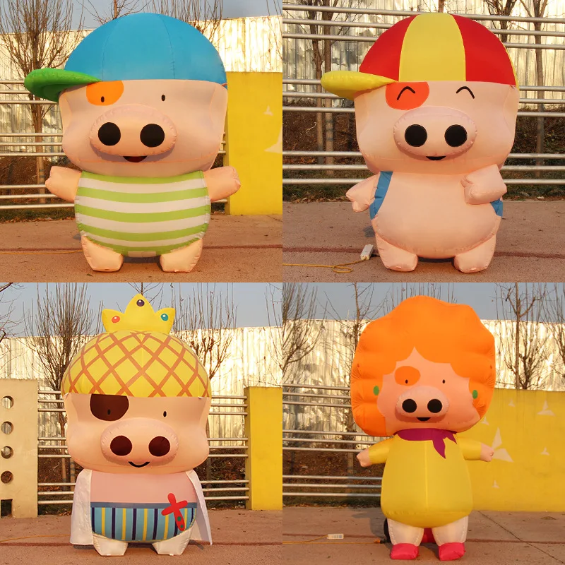 Надувная мультяшная модель милая свинка телевизора детский сад школа отдел