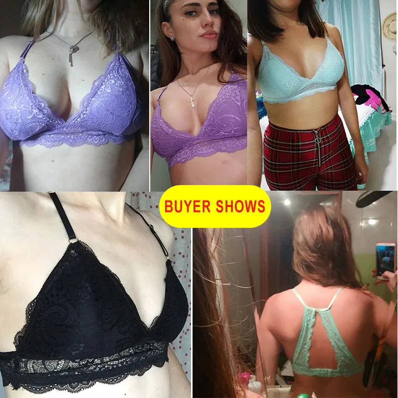 Модный кружевной бюстгальтер Беспроводной спортивный для девочек переходного