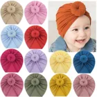 Детская шапка мягкие милые головные уборы с цветочным бантом для маленьких девочек головной убор детский головной убор для новорожденных головной убор