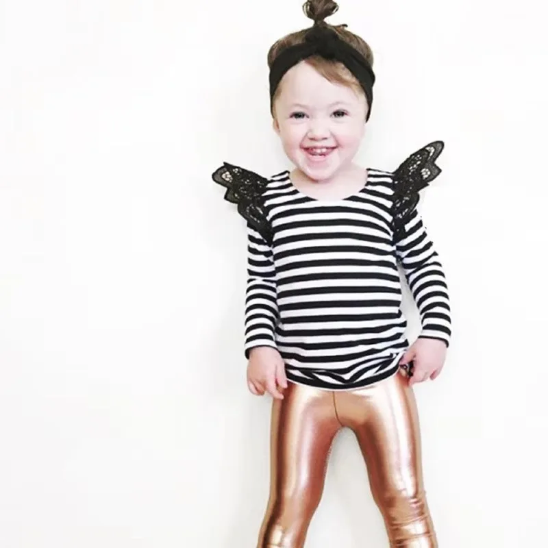 Топы в полоску для маленьких девочек От 0 до 3 лет футболка новорожденных