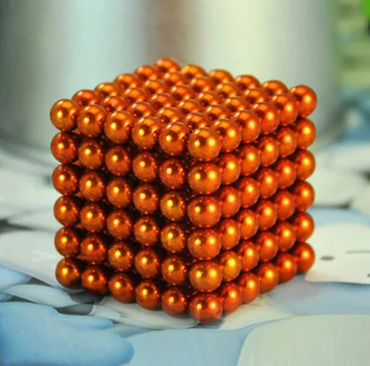Orange Новинка, 5 мм, 216 шт., магнитный магический куб, Bucky Puzzle Magcube, блоки, Neo Cube Balling с металлической коробкой - Цвет: Orange