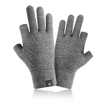 winter men write gloves two fingers exposed keep warm touch screen windproof thin driving anti slip outdoor fishing male guante