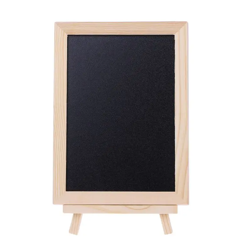 

Wood Tabletop Chalkboard Double Sided Blackboard Message Board Children Kids Toy 1XCE