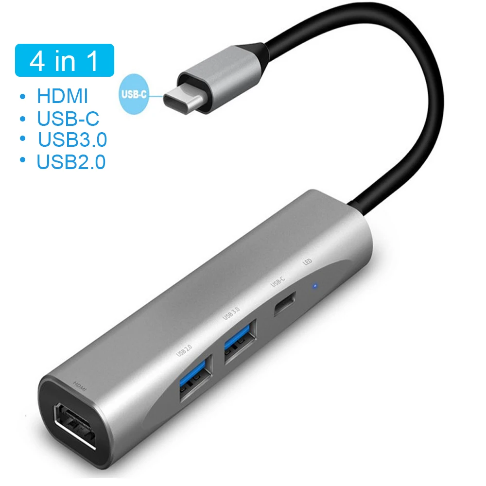 Концентратор USB Type C к HDMI 4K 3 0 2 Thunderbolt TF SD слот для MacBook pro 2017 Samsung Galaxy Note 8 S8 S9 +|USB-хабы| |