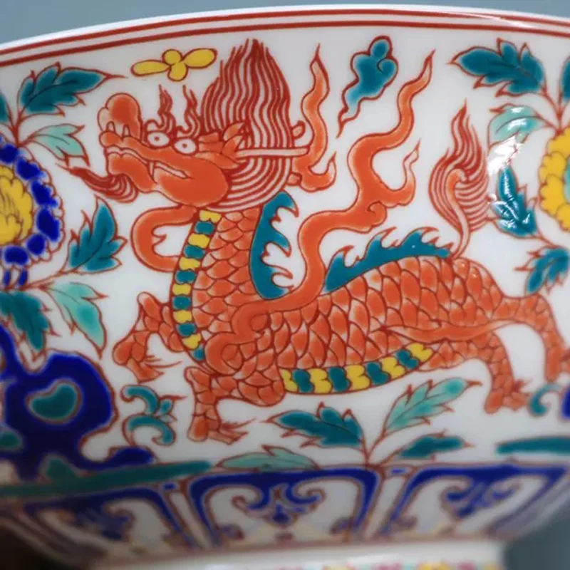 Фото Коллекция китайского фарфора Цзиндэчжэнь Famille Rose Unicorn Kylin Flower Bowl №4