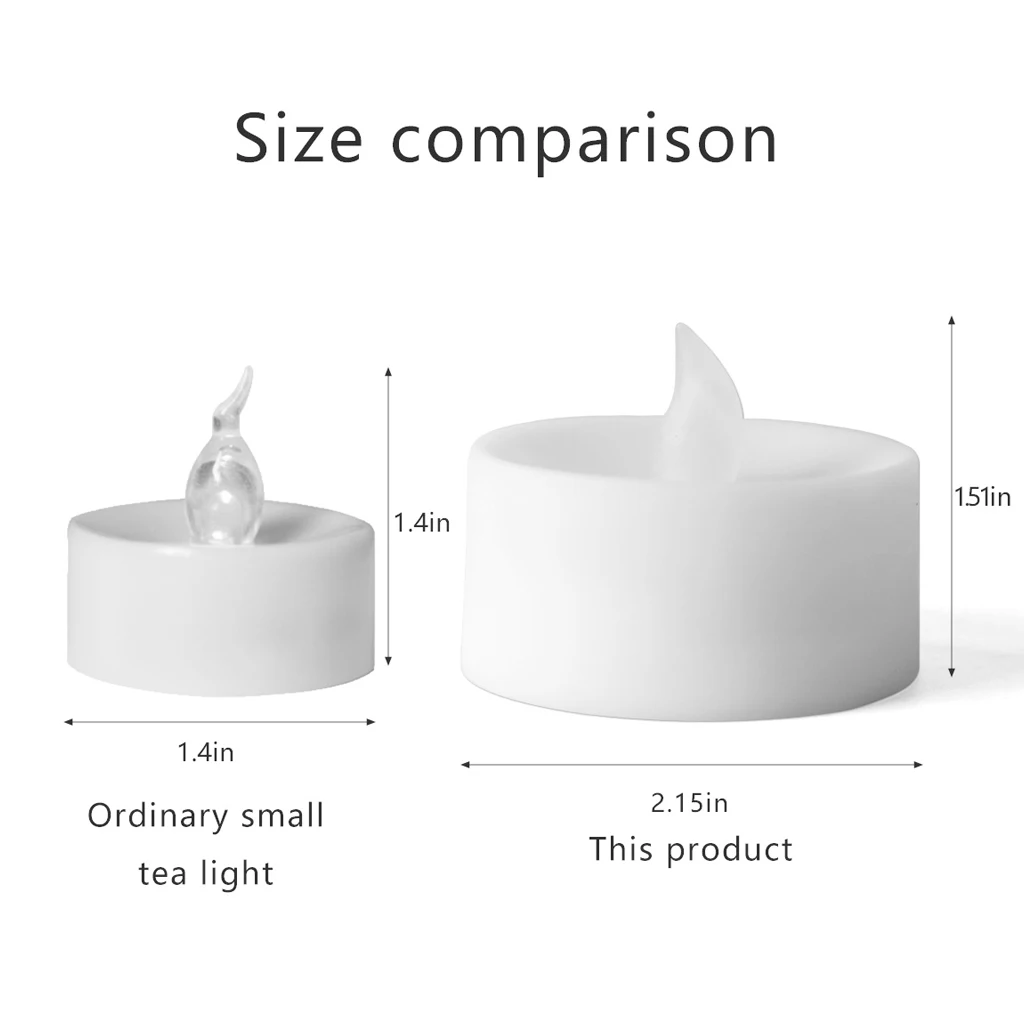 Романтическая светодиодный ная беспламенная свеча 12 шт. лампочка с дистанционным таймером декоративная для