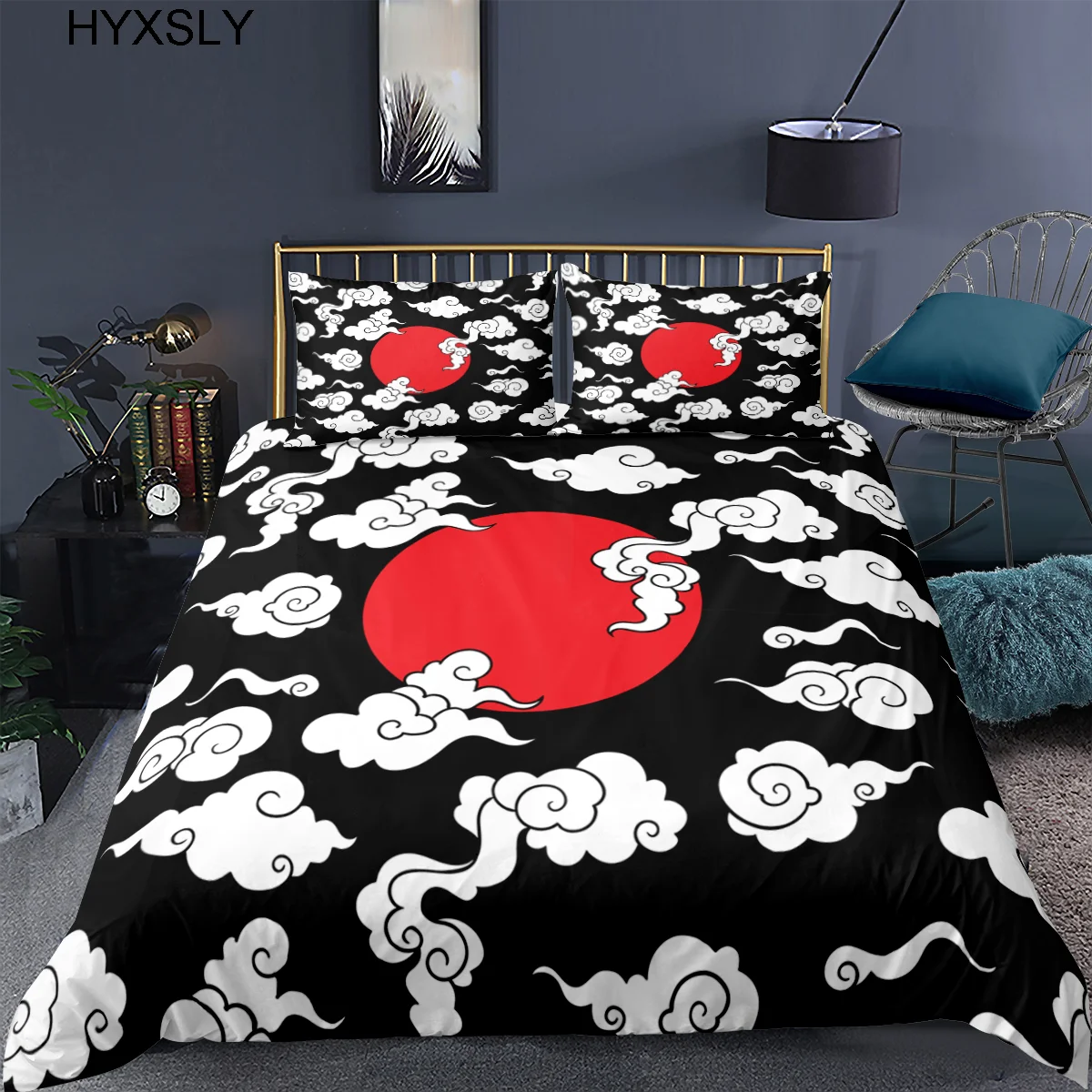 

Постельное белье Xiangyun черно-белое, дизайнерское постельное белье для дома, пододеяльник с мультяшным рисунком 200x220 для взрослых, постельные...