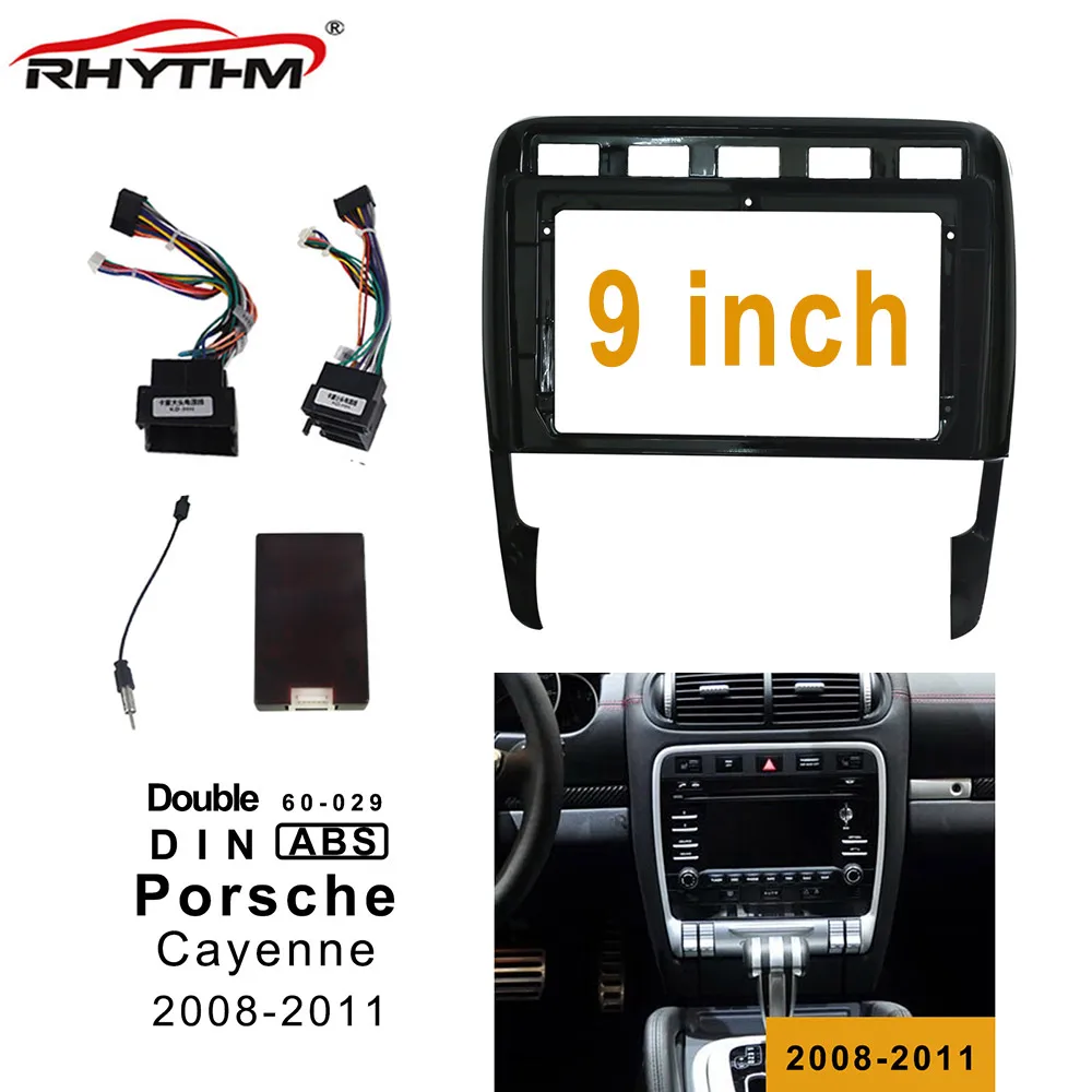 9 дюймовая Автомобильная панель для Porsche Cayenne 2008 2013 двойная Din рамка Dvd аксессуары