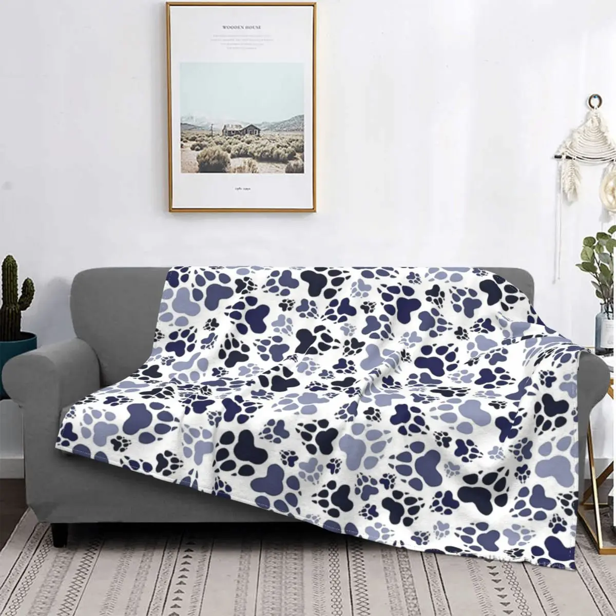 

Manta azul a cuadros para perro, para cama colcha, alfombra, manta para Picnic, colchas y colcha