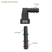 90 deg elbow 12 61mm fuel line quick release connector nylon hose id 12mm 12