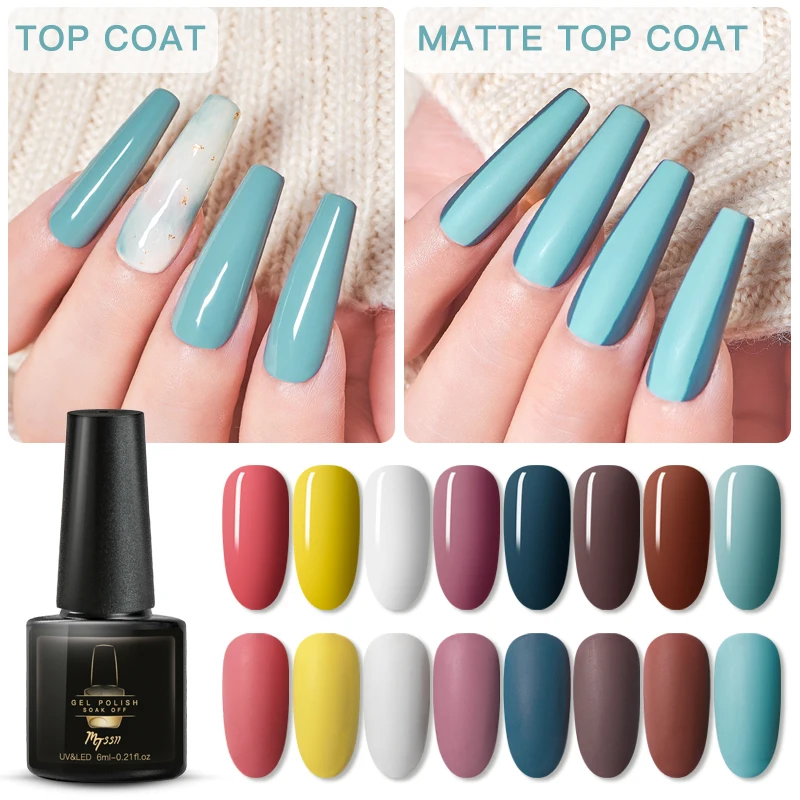 Mtssii Color Gel Matte Nail Polish Set Effect Need Top Coat Soak Off Manicure Varnish Art Lacquer | Красота и здоровье