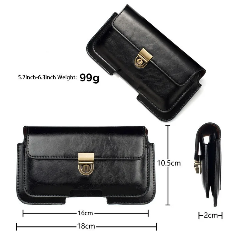 universal leather holster belt case mobile phone bag for samsungiphonehuaweihtclgxiaomi case dual pouch men waist bag purse free global shipping
