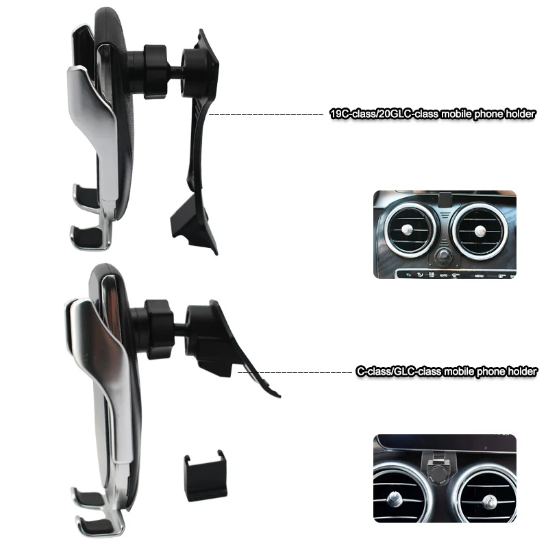 car mobile phone holder for mercedes benz c glc class w205 20152021 c180 c200 c220 glc250 charging bracket accessories free global shipping