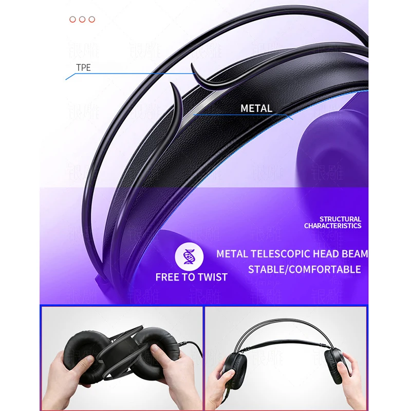 

Professional Gaming Headsets Wth Mic Over Ear HD Built-in Noise Reduction Effect Headphone with Microphone for PC Laptop Desktop