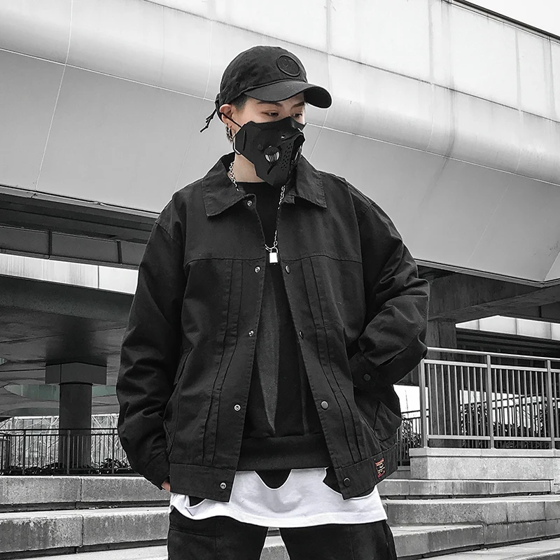 Модная брендовая куртка с манжетами и кнопками Мужская весенняя несколькими