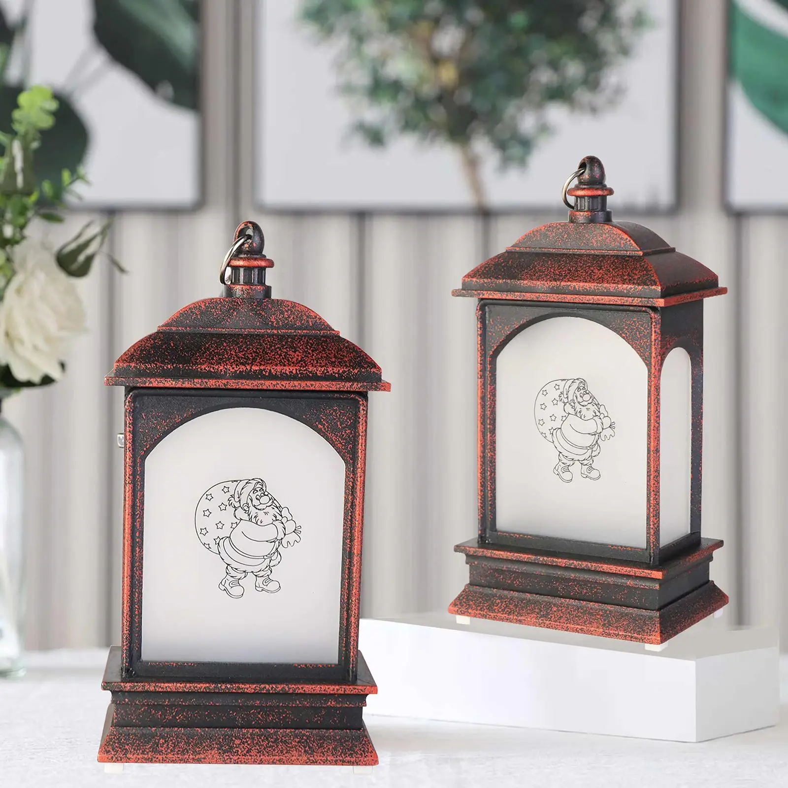 

Декоративная лампа в форме камина для спальни, в стиле ретро, Рождественский светильник для гостиной, настольная лампа со светоизлучающим о...