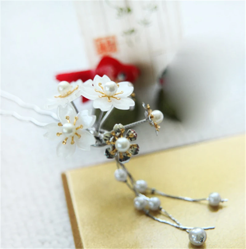 Стик для волос сакуры в японском стиле 1 пара Классическая вилка кимоно