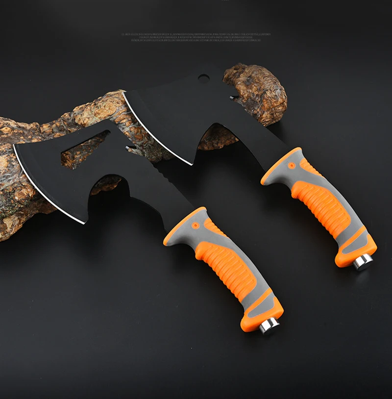 구매 멀티 도구 도끼 토마 호크 전술 축 캠핑 생존 도끼 밧줄 커터 샤프 휴대용 다기능 야외 정글 도끼