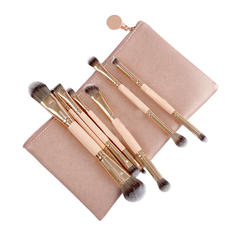 7 шт. новинка 2019 двухсторонняя кисть для теней век с нейлоновой щетиной мягкие