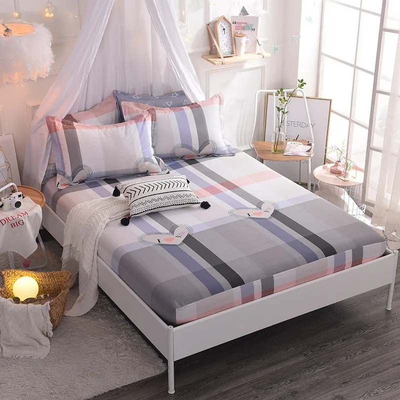 Наматрасник из 100% хлопка Защитные чехлы для кровати натяжная простыня с