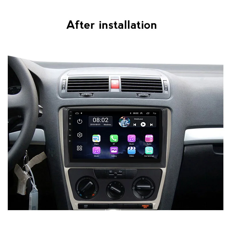 9 'ɲ + 32G Android 11 GPS-навигация для SKODA Octavia 2 A5 2008-2013 4-ядерный беспроводной Carplay