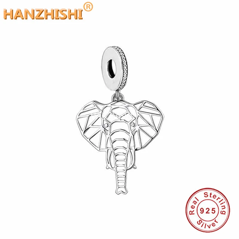 

925 Sterling Silver Elephant Charm Aanimal Beads Fit Original Brand Bracelet Pendants Necklace Jewelry Gift For Animal Lovers