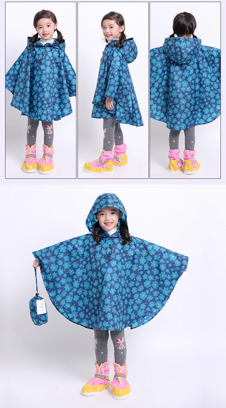 Freesmily/Стильная Детская куртка для дождя водонепроницаемое пончо дождевик Пальто