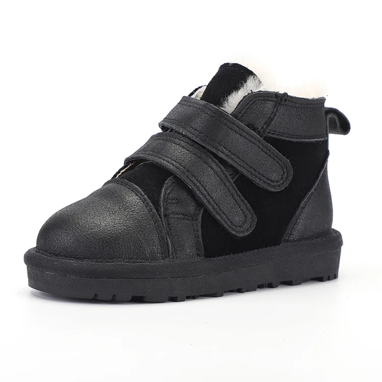 

Wool Fur Children Winter Sheepskin Snow Boots Girl Outdoor Casual Shoes